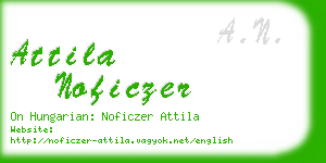 attila noficzer business card